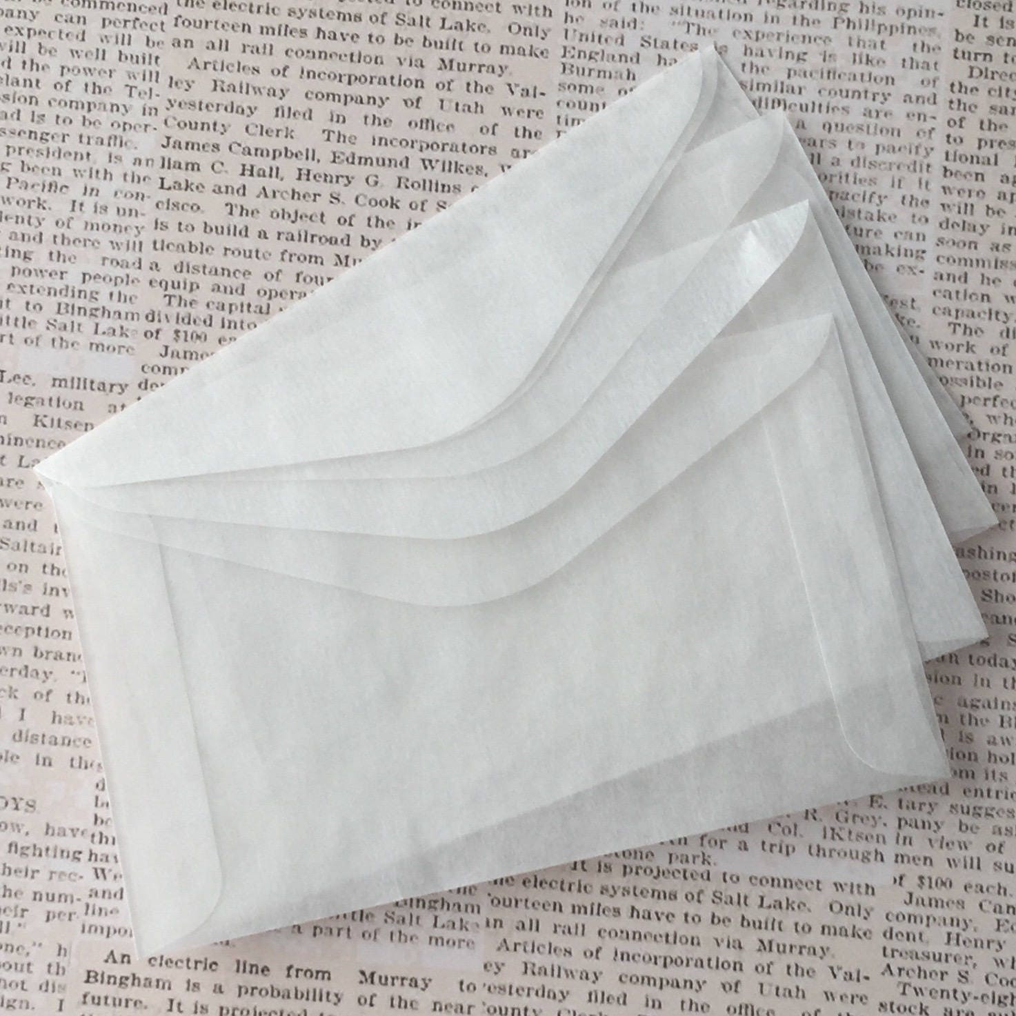 Medium Glassine Envelopes for Safe Keeping of Photos Artist Etsy
