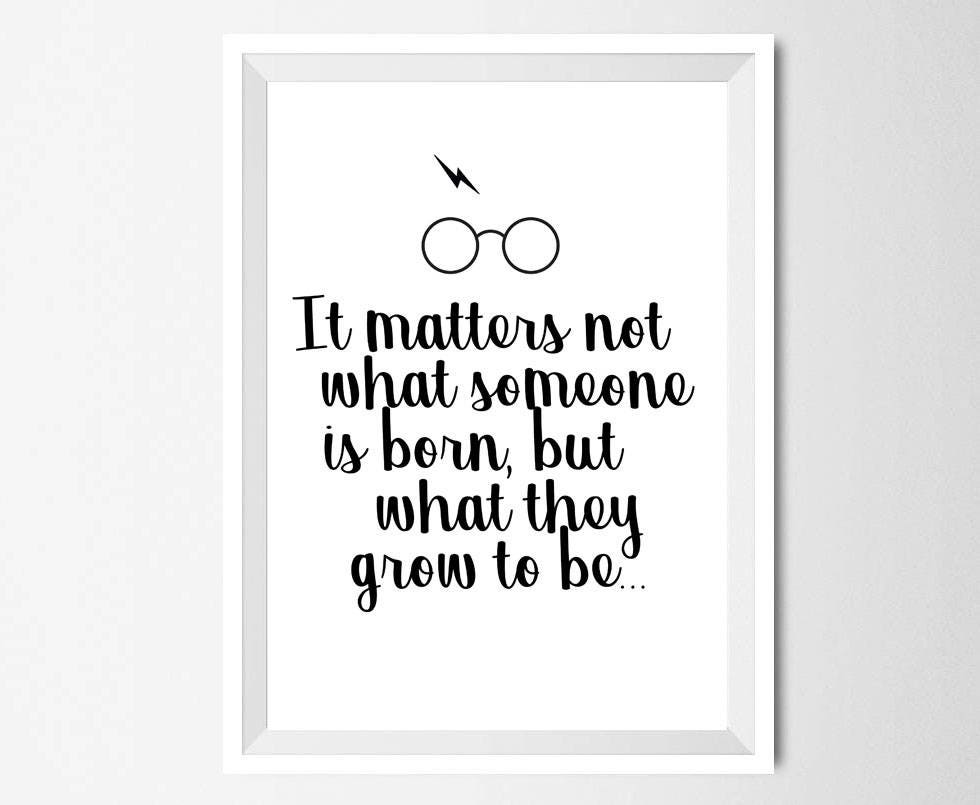 Harry Potter Quote Print J.K Rowling Inspirational Quote Etsy