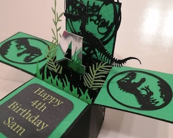 Dinosaur card with any name and age