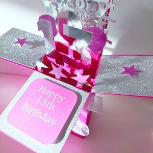 Happy 13th birthday name can be added to front of card