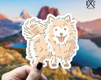 Pomeranian Heart Vinyl Decal Sticker Car Truck Love Pom Pom Dog Pet Cute Fluffy