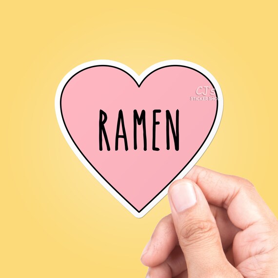 I Love Ramen Vinyl Sticker Best Friend Gift Trendy Stickers Etsy