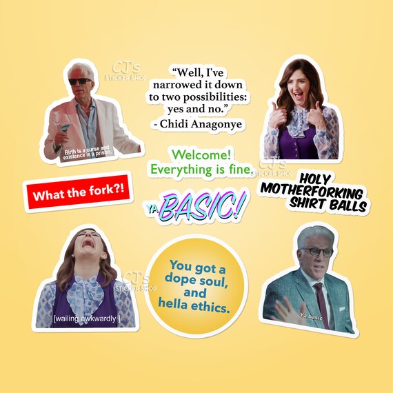 The Good Place Sticker Pack Good Place Etsy