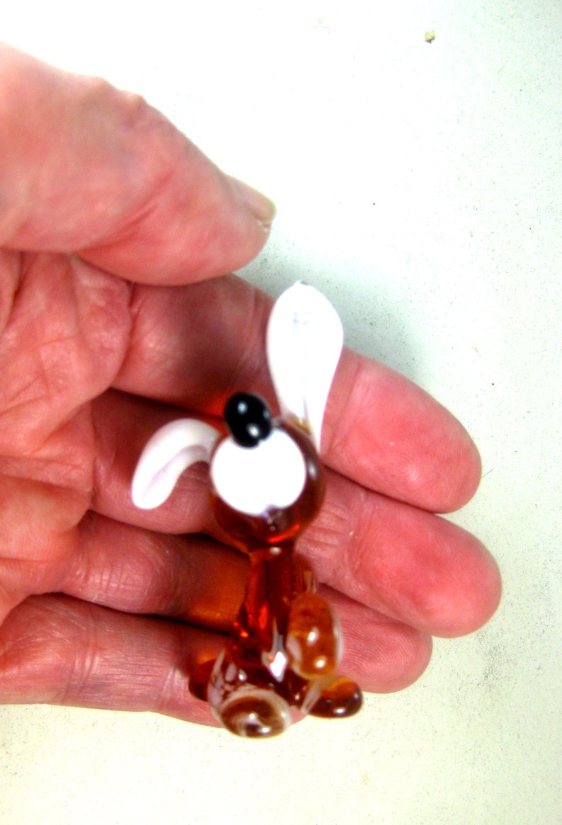 Blown glass dogs figurines ornament animals miniatures Murano style 1.5x2.5 image 5