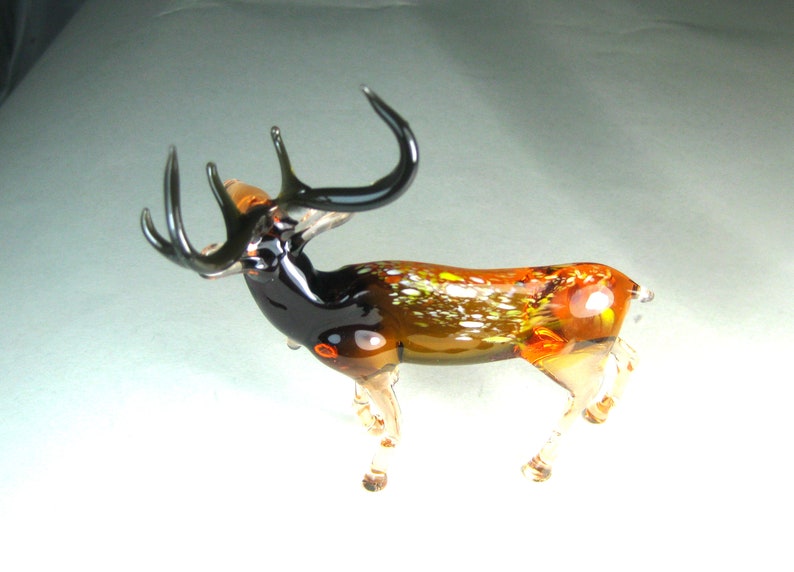 hand blown glass deer