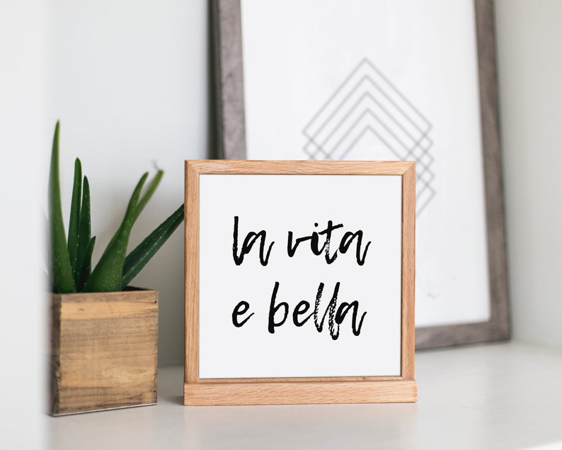 La Vita E Bella Italian Quote Minimalist Poster Printable - Etsy