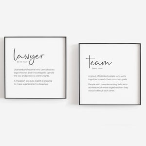Lawyer Office Decor Set of 6 Prints, Printable Minimalist Law Office ...