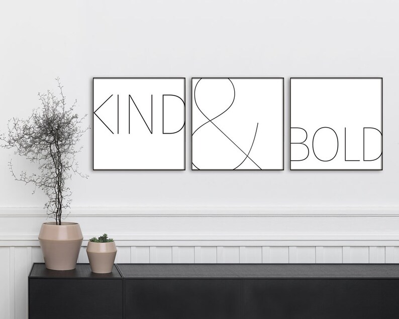 Bold Print Typography Poster Downloadable Prints | Etsy