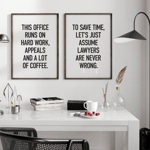 Lawyer Office Decor Set of 6 Prints, Printable Minimalist Law Office
