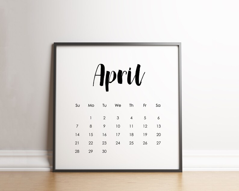 2024 Printable Calendar at A Glance Monthly Calendar 5x5 and - Etsy