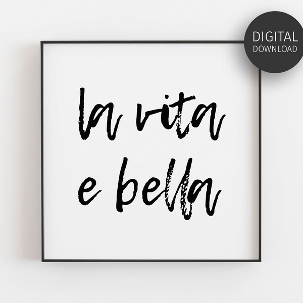 La Vita E Bella - Etsy