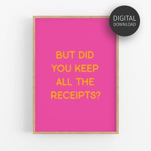 Accounting Office Print, Neon Retro Print, Printable Wall Art for Tax Accountant, Funny Gift for CPA Decor, Pink and Yellow Finance Poster