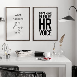 HR Office Decor, Human Resources Wall Art, Set of 6 PRINTABLES, HR ...