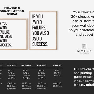 Motivational Wall Art, Printable Success Posters, Growth Mindset Quote Print, Home Office Decor, Workplace Motivation, Work Hard Inspiration image 5
