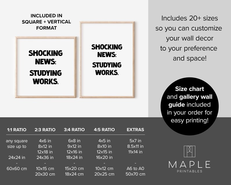 Print Shocking Funny Classroom Poster, Printable Wall Art for High School Decor ...
