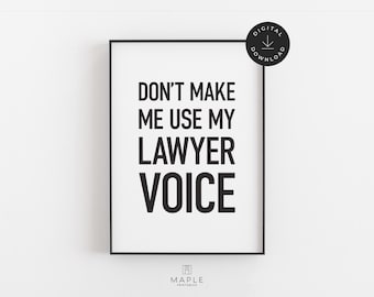 Büro Dekor, druckbare minimalistische Kanzlei Wandkunst, motivierende Kunst für Rechtsanwälte, Geschenk für graduierte Juristen, Kanzlei Poster