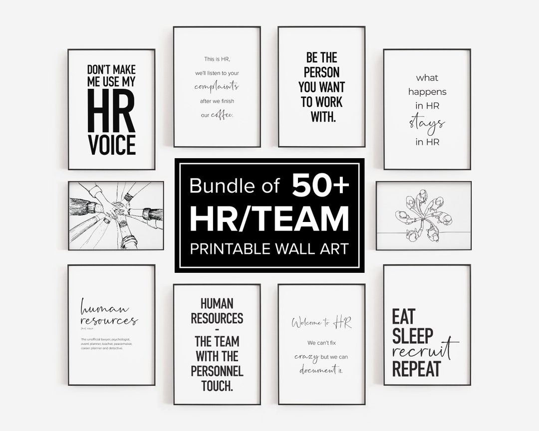 HR Bundle Of 50 Funny And Motivational Office Prints Printable 