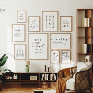 Set di 10 STAMPAbili natalizi, Decorazioni natalizie accoglienti, Decorazioni murali natalizie, Stampe eleganti per le feste, Poster di Buon Natale, Decorazioni natalizie immagine 2
