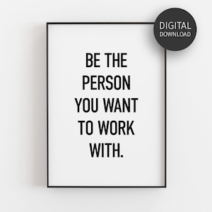 Office Wall Art, Teamwork Quotes, Office Decor Print, Workplace Positivity, Team Mindset Gifts, Printable Wall Art, Inspirational Work Sign