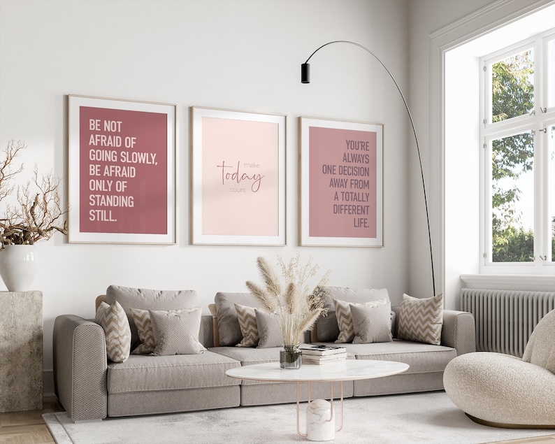 Motivational Posters, Printable Wall Art for Girly Office Decor ...
