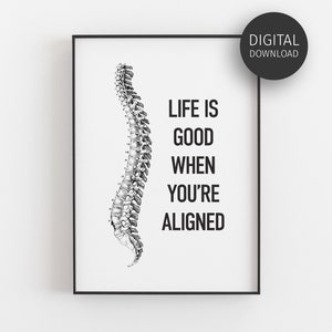 Chiropractic Print, Spine Anatomy Poster, Office Decor for Chiropractor, Chiropractor Gift, Spine Whisperer, Printable Chiro Office Wall Art