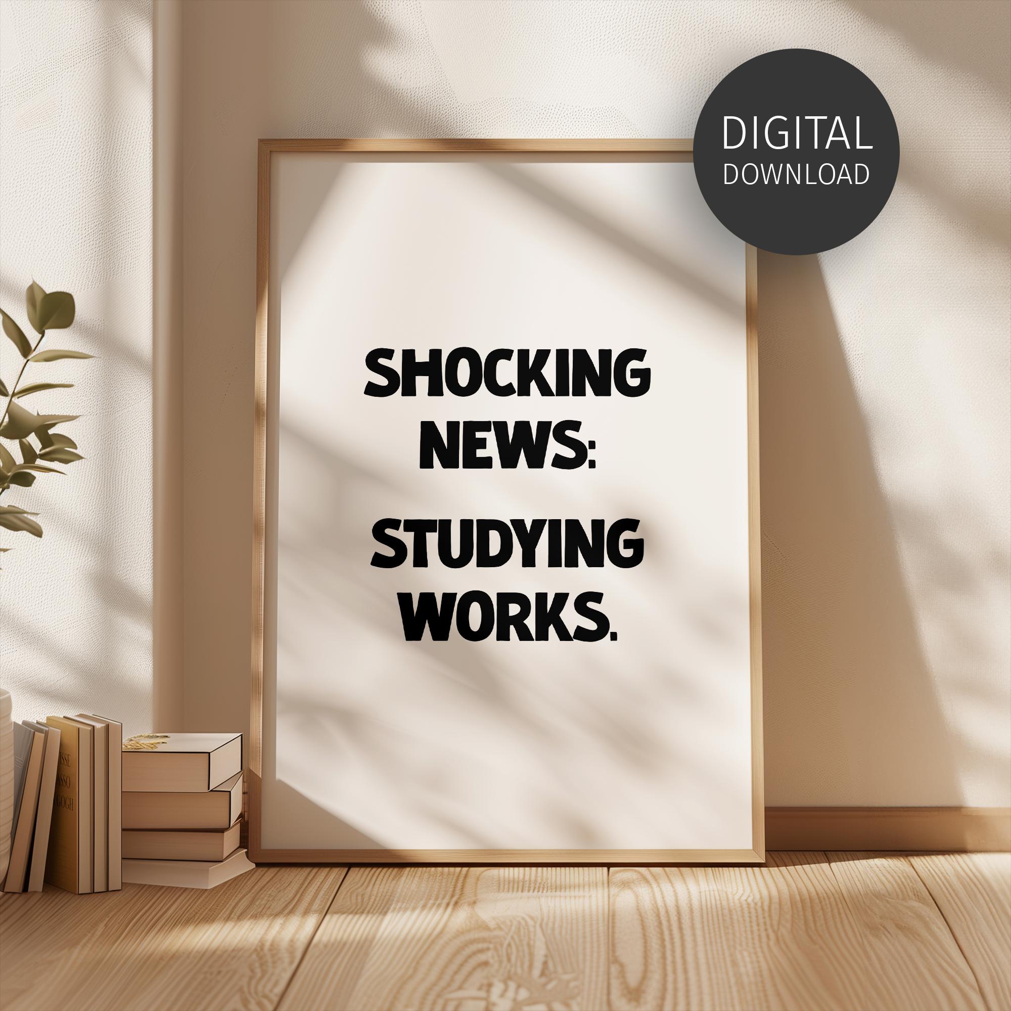 Print Shocking Funny Classroom Poster, Printable Wall Art for High School Decor ...