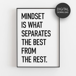 Motivational Wall Art, Growth Mindset Quote Print, Home Office Decor, Printable Success Posters, Workplace Positivity, Work Inspiration