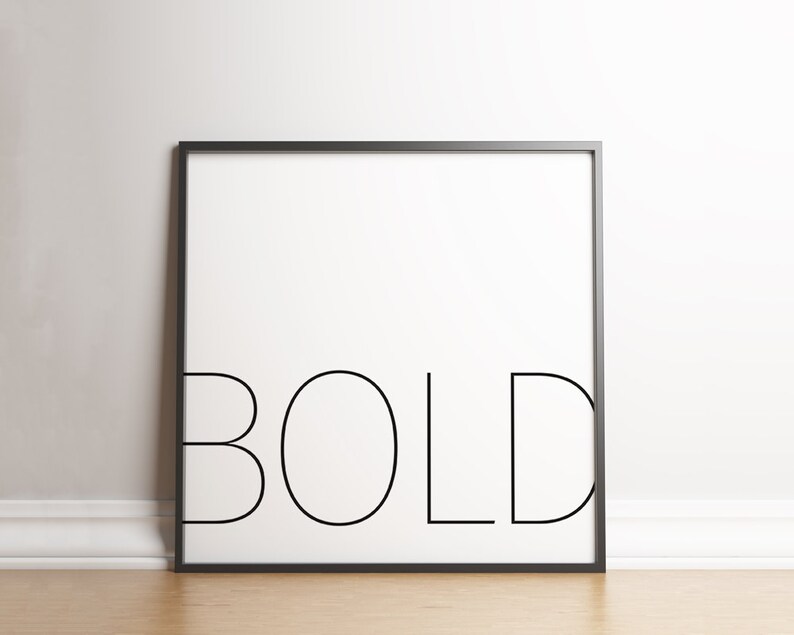 Bold Print Typography Poster Downloadable Prints | Etsy