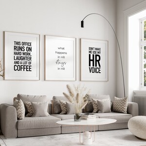 HR Office Decor, Human Resources Wall Art, Set of 6 PRINTABLES, HR ...