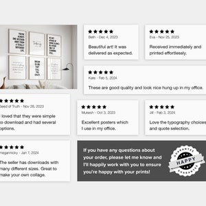 May include: Five black and white printable wall art prints with inspirational quotes. The prints are framed in simple wooden frames and are displayed on a wall in a living room setting. The quotes include: "You're always one decision away from a totally different life", "Today", "Be not afraid of loneliness, it is simply being standing still", "Dream so big they call you crazy", and "Sometimes the smallest step in the right direction ends up being the biggest step of your life".