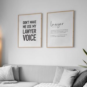 Lawyer Office Decor Set of 6 Prints, Printable Minimalist Law Office