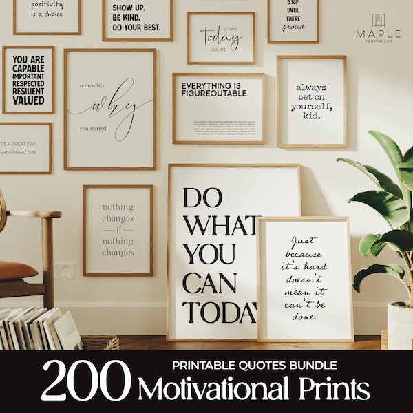 Inspirational Quotes Wall Art - Etsy