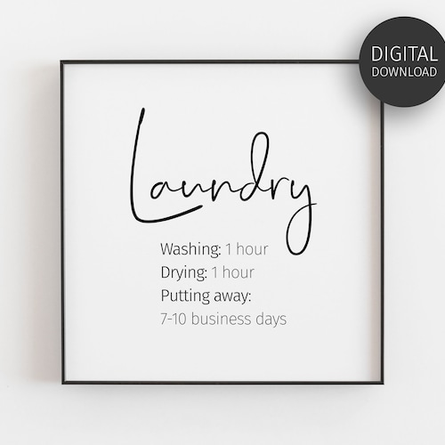 Laundry Room Print Laundry Room Wall Art Printable Laundry Etsy
