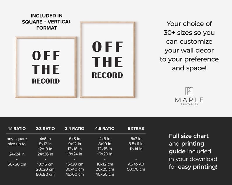 Journalism Art, Downloadable Prints, Journalist Gift, Reporter Print, Newspaper Quote, Printable Wall Art, Minimalist Poster, Off The Record image 5