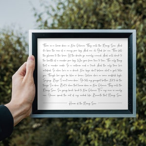 Personalisierter Songtext, Personalisiertes Musikgeschenk, Druckbare Wandkunst, Hochzeitsgeschenk, Download Bild 3