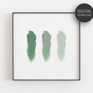 Sage Green Wall Art, Green Watercolor Print, Abstract Poster, Light Green Art, Printable Wall Art, Downloadable Prints, Green Minimalist Art