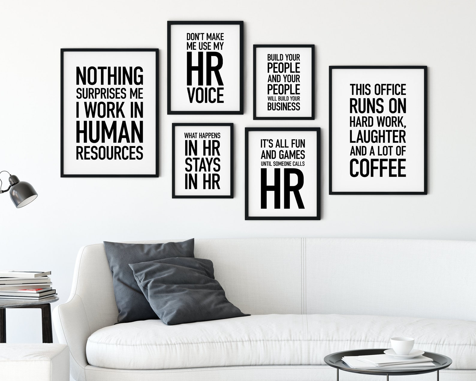 HR Office Decor Set of 6 PRINTABLES Human Resources Wall Etsy