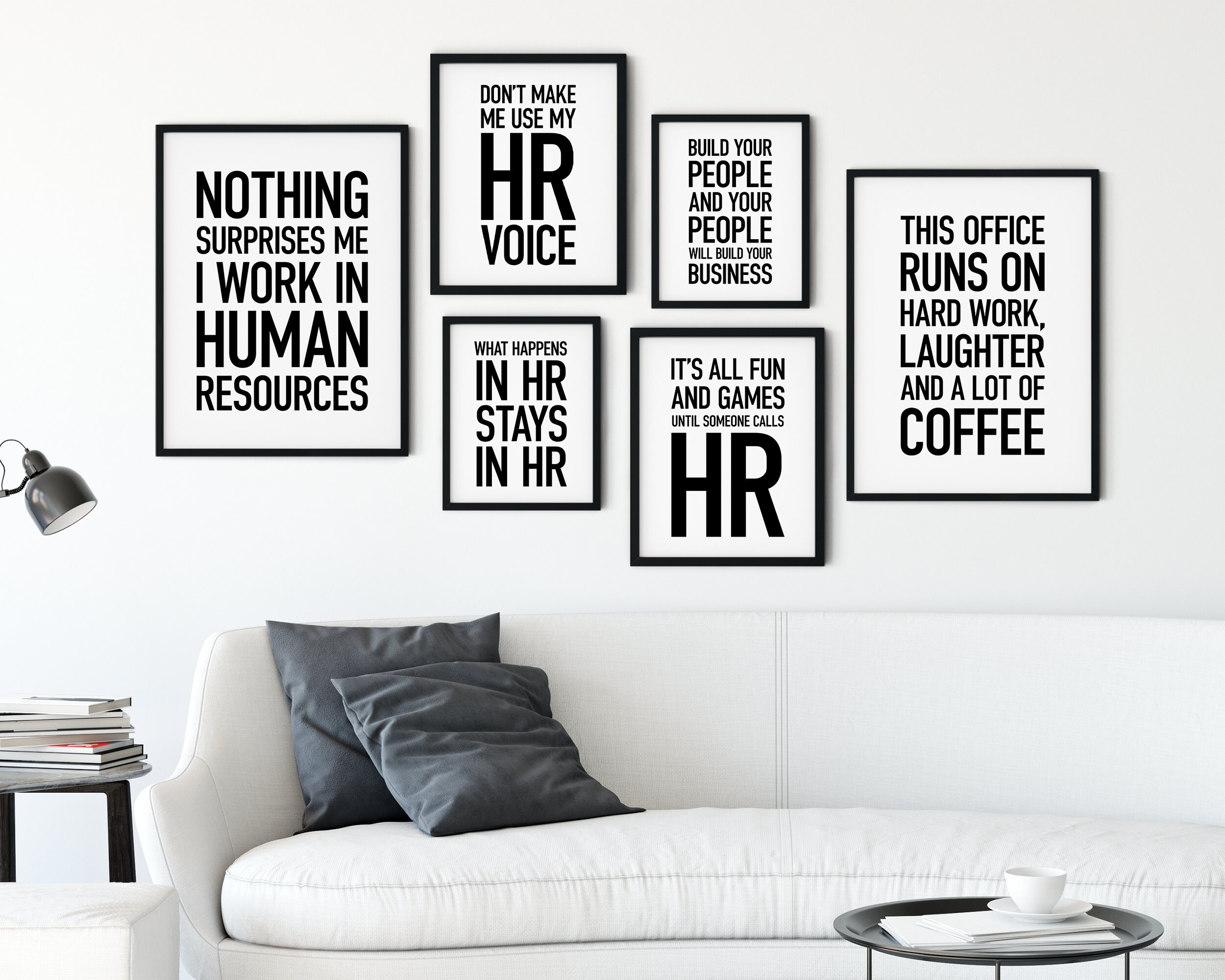 HR Office Decor Set of 6 PRINTABLES Human Resources Wall Etsy Canada