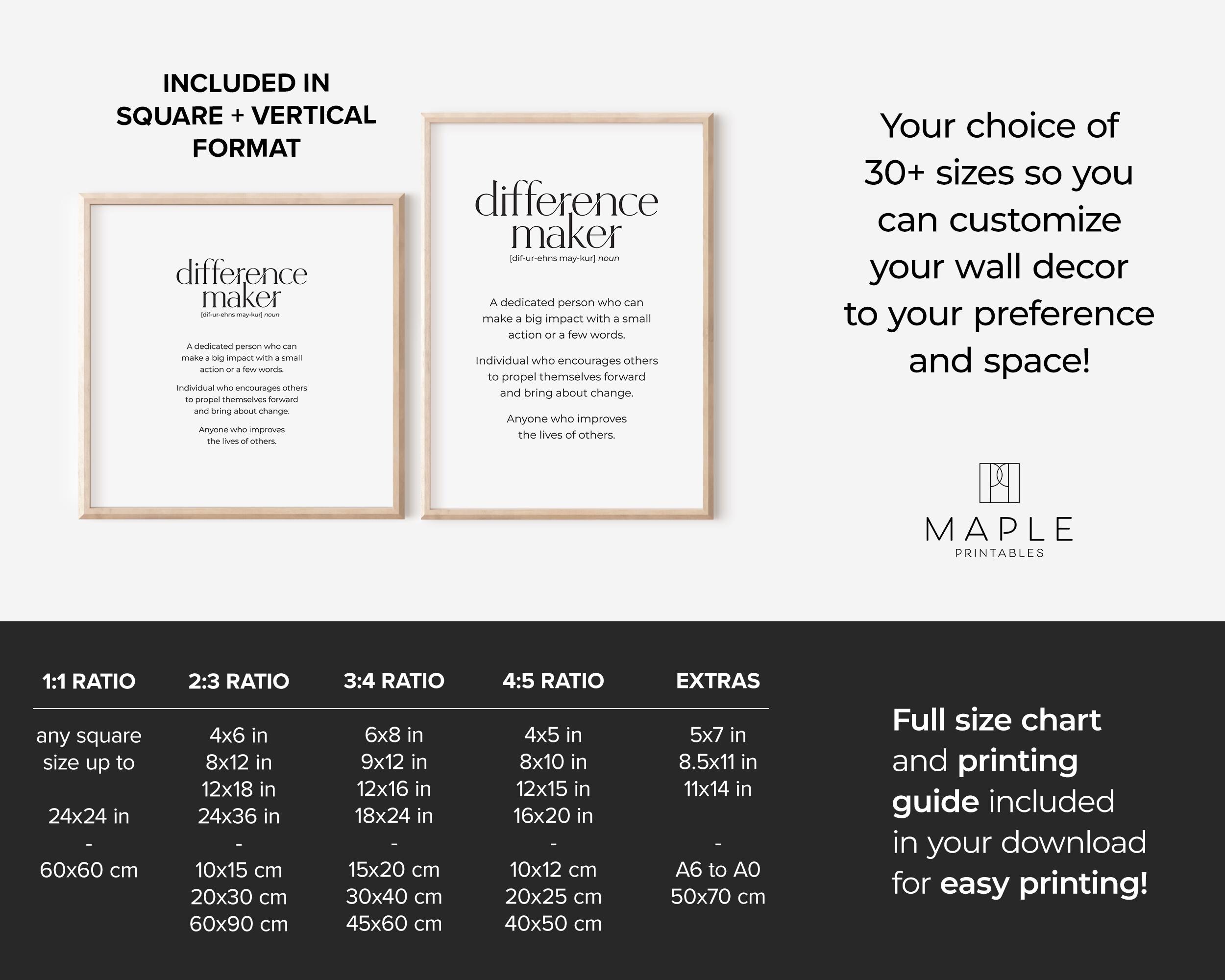 Difference Maker Printable Definition, Classroom Wall Decor, Best ...