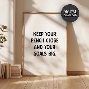 Lustiges Klassenzimmer Poster, druckbare Wandkunst für motivierende High School Dekoration, Back to School Print, sarkastischer Lehrer Geschenk, Dream Big Zitat