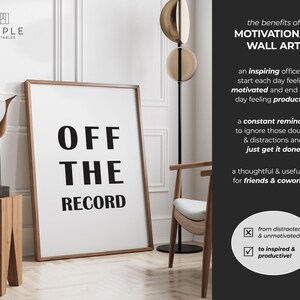 Journalism Art, Downloadable Prints, Journalist Gift, Reporter Print, Newspaper Quote, Printable Wall Art, Minimalist Poster, Off The Record image 4