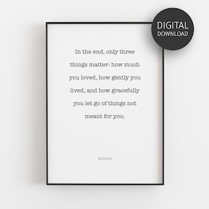 Buddha Wall Art, Inspirational Poster, Downloadable Prints, Buddha Quote, Life Quotes, Minimalist Print, Bedroom Decor, Printable Wall Art