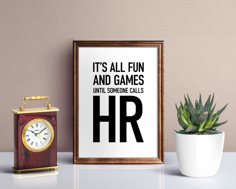 HR Office Decor Set of 6 PRINTABLES Human Resources Wall Etsy
