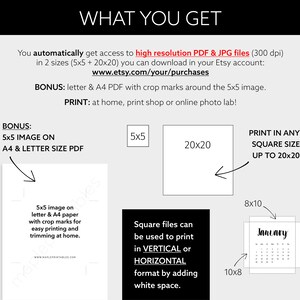 2024 Printable Calendar, at A Glance Monthly Calendar, 5x5 and 20x20 ...