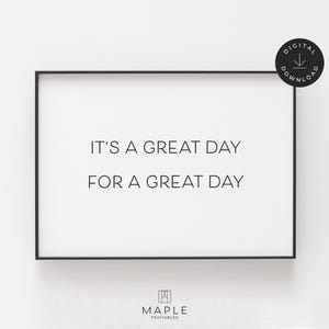 Arte mural optimista, decoración positiva para la oficina, positividad en el trabajo, decoración de cubículos, impresión descargable, póster de un gran día, citas inspiradoras