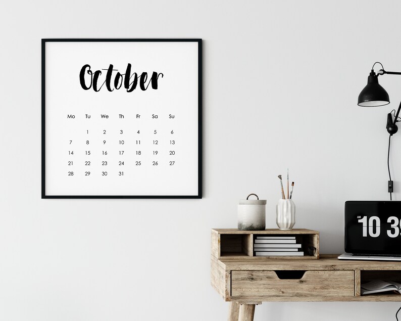 2024 Printable Calendar at A Glance Monthly Calendar 5x5 and - Etsy