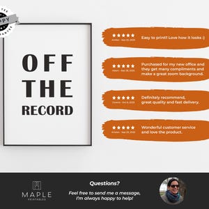 Journalism Art, Downloadable Prints, Journalist Gift, Reporter Print, Newspaper Quote, Printable Wall Art, Minimalist Poster, Off The Record image 6