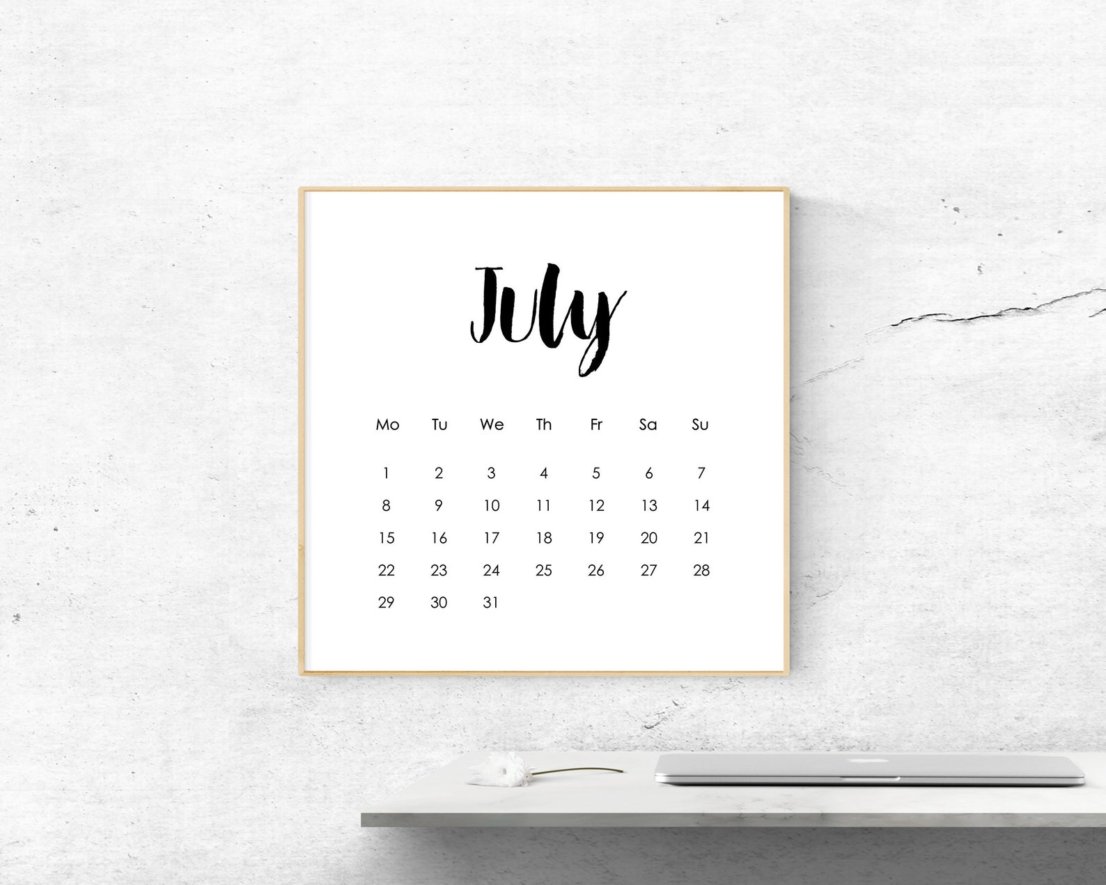 2024 Printable Calendar at A Glance Monthly Calendar 5x5 and - Etsy