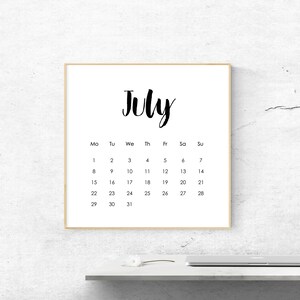 2024 Printable Calendar, at A Glance Monthly Calendar, 5x5 and 20x20 ...