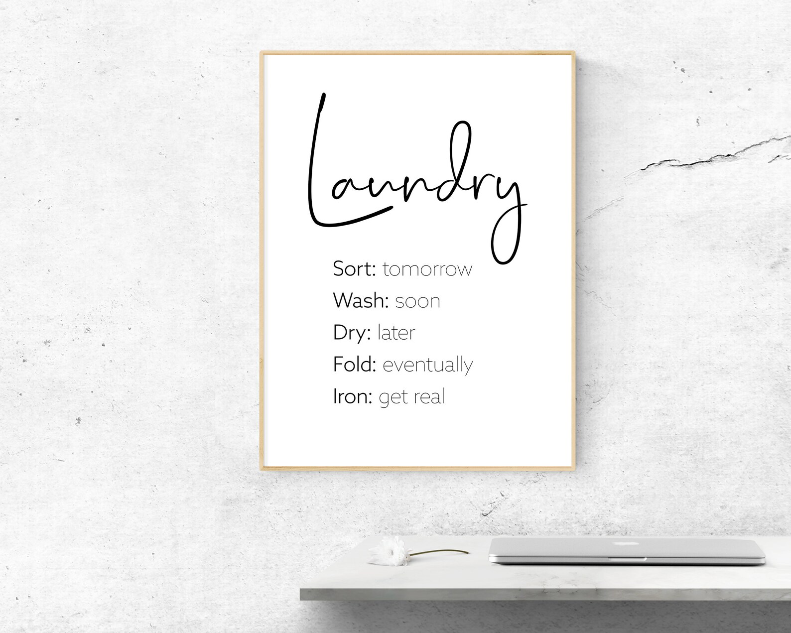Laundry Schedule Print Laundry Room Decor Funny Laundry | Etsy